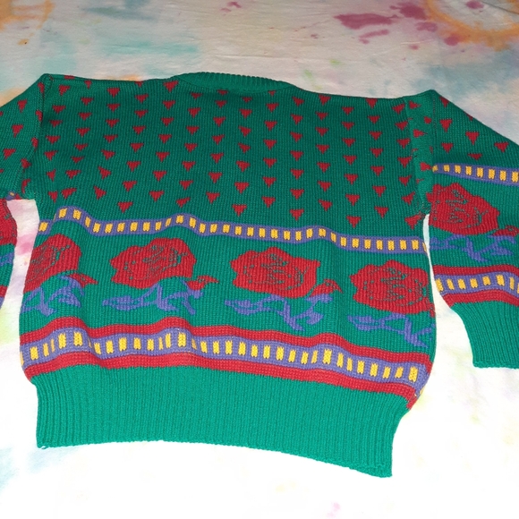 Vintage Silver Unicorn Rose Sweater Shirt - Picture 3 of 14